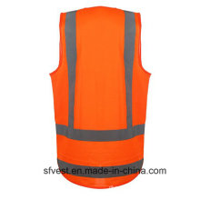 Hot Fashion High Visibility Workwear Reflective Safety Vest with ID Pocket
